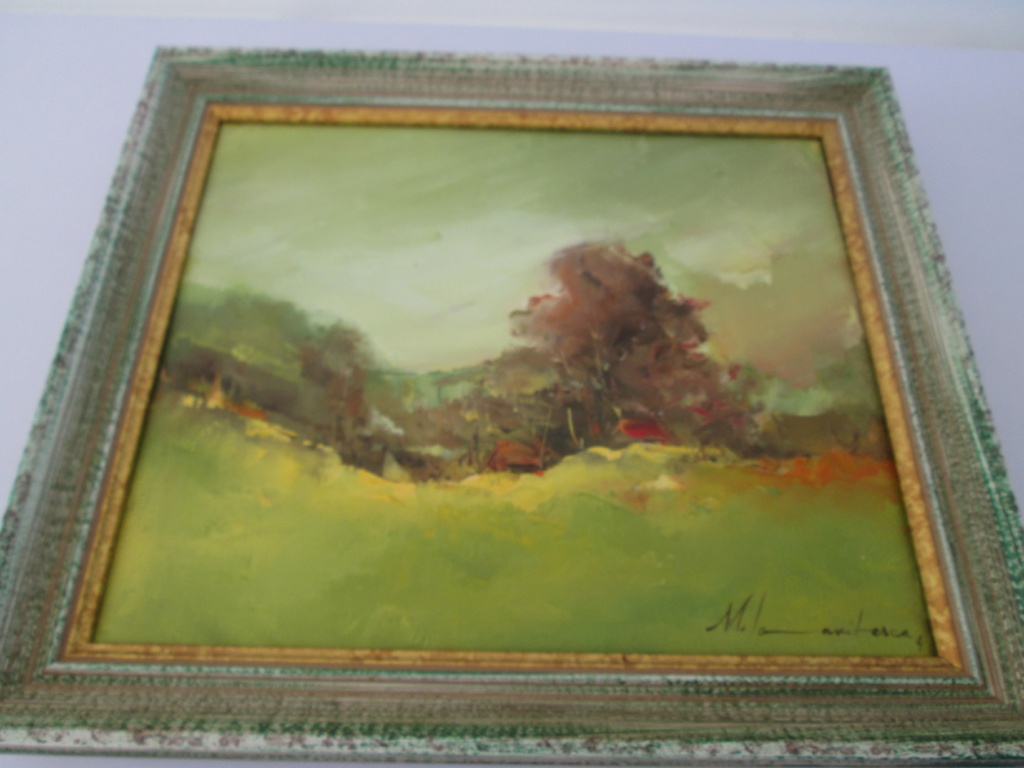 OIL ON CANVAS PAINTING SIGNED MILO ? or M. LANTIESCA Img_0311