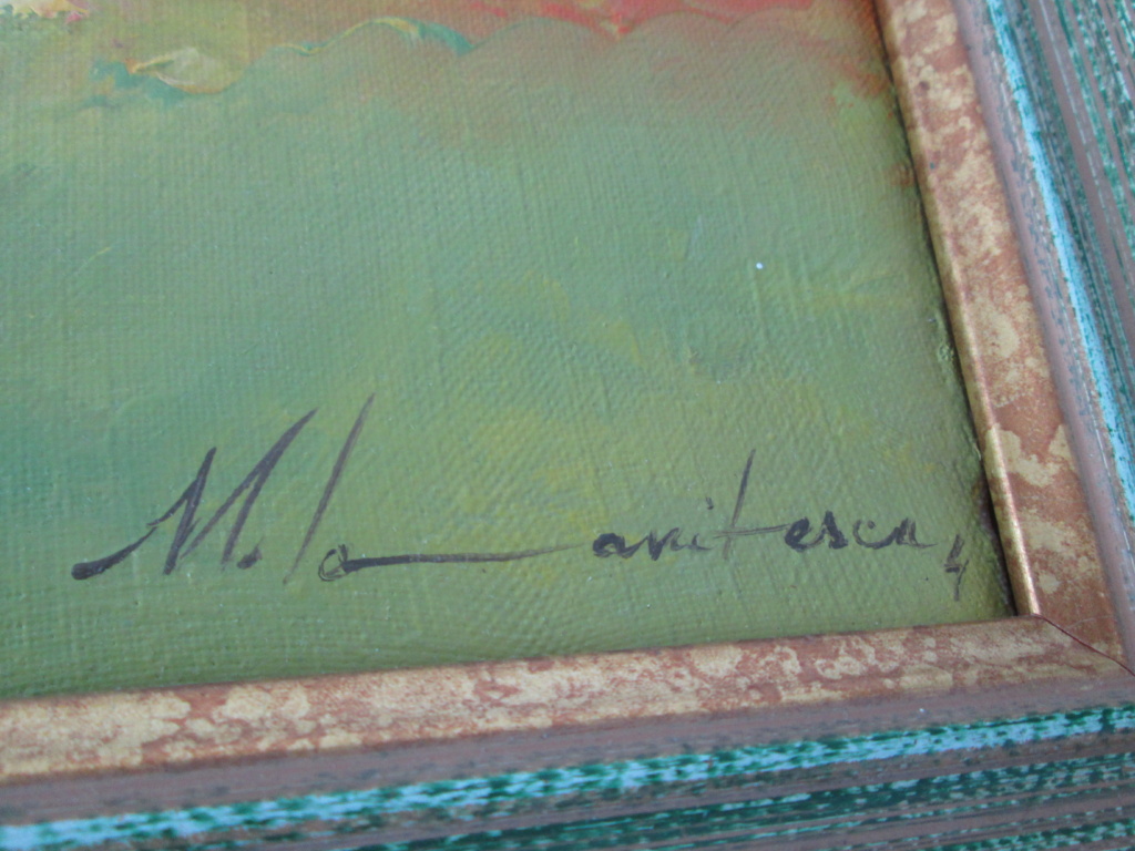 OIL ON CANVAS PAINTING SIGNED MILO ? or M. LANTIESCA Img_0312