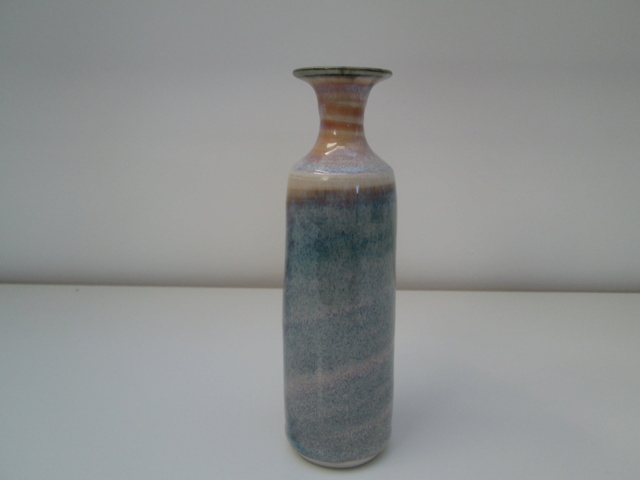 Cylindrical Studio Pottery Vase fw or hw mark - Hugh West  Img_5233