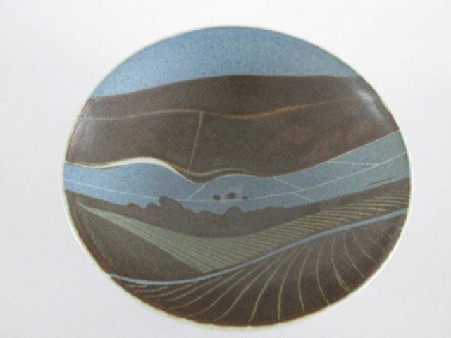 STUDIO POTTERY BOWL WITH LANDSCAPE DESIGN IDENTIFIED SHEILA CASSON Img_6926