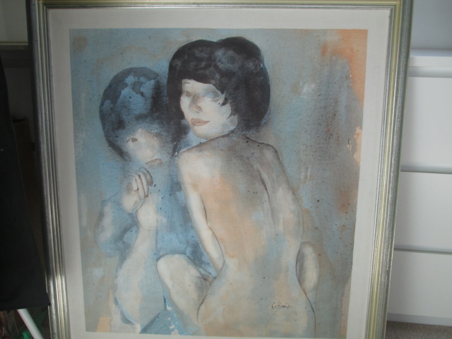 LARGE WATERCOLOUR ON CANVAS SIGNED R E BOWENWELL BAMWELL? 1973 Img_7419