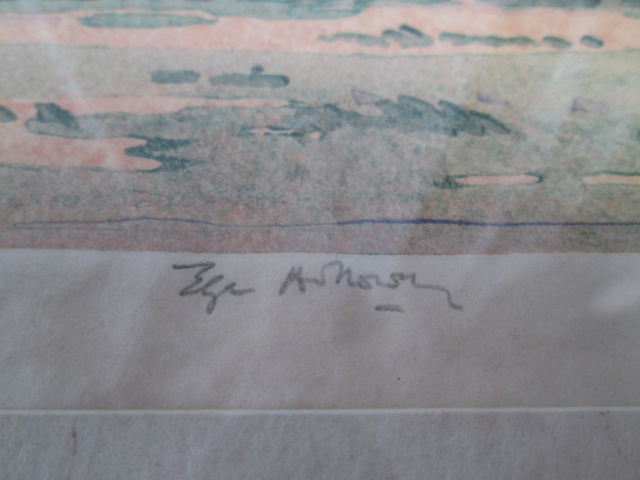 WATERCOLOUR PAINTING OF BARNBY MOOR NOTTS SIGNED EZE? ANTHONY Img_7620