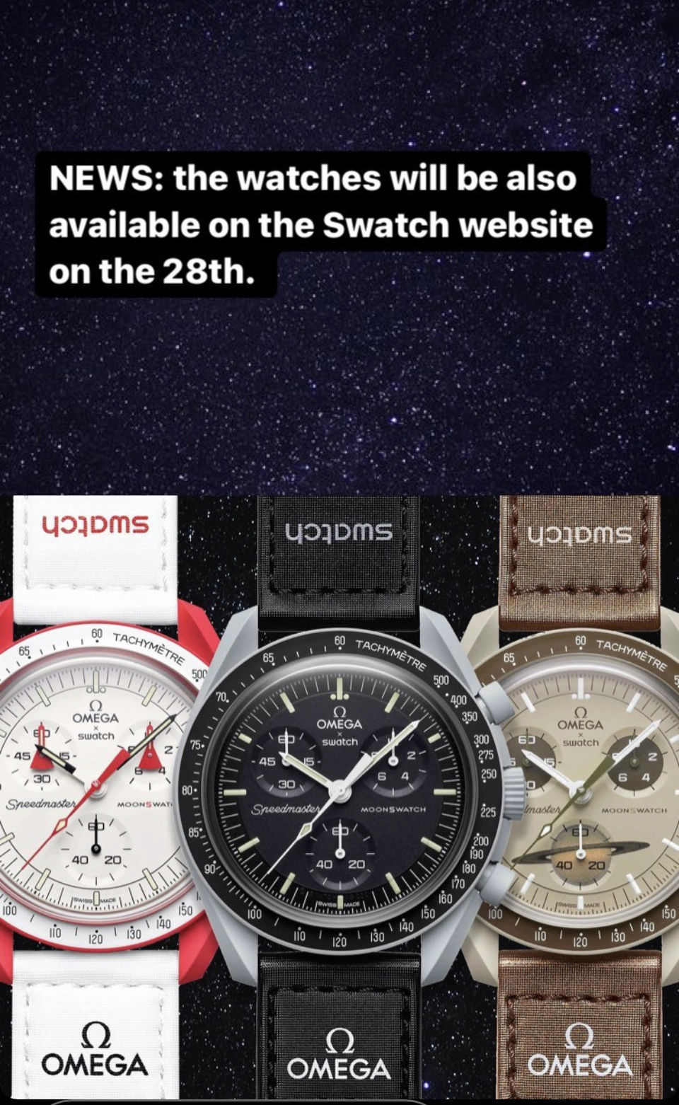 speedmaster - Nouveauté du 26 Mars - MoonSwatch : la Speedmaster d'Omega en version Swatch - Page 14 463b8310