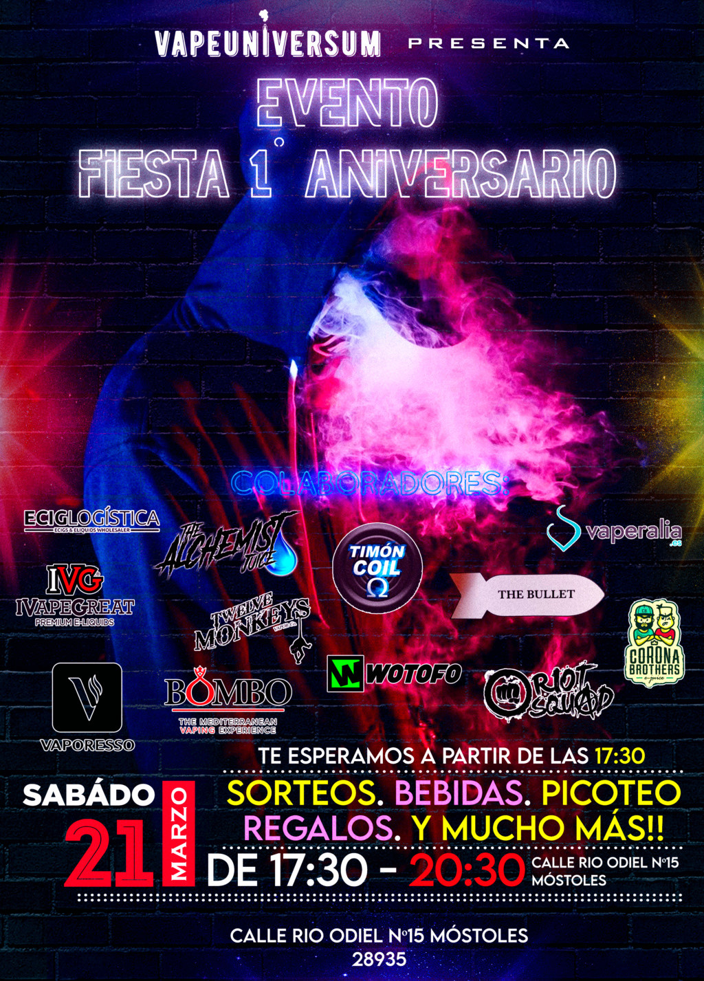 Evento Fiesta 1º Aniversario Vapeuniversum!!  Flyer-10
