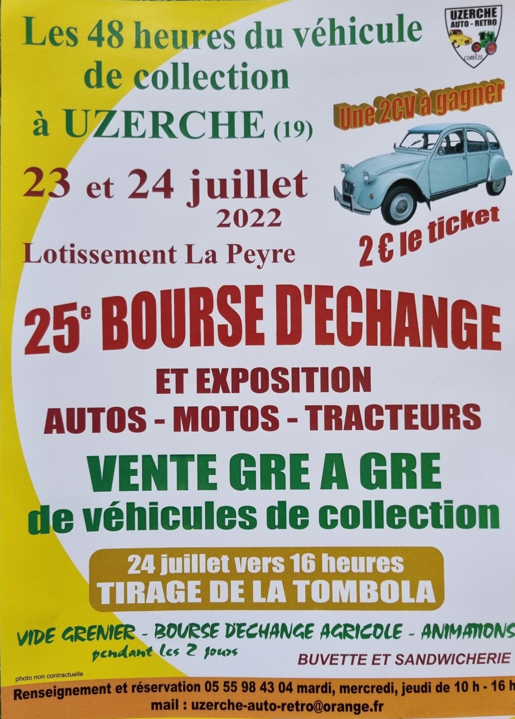 19 -UZERCHE les 23 et 24/07/2022 expo - bourse auto/moto/tracteurs 29406610