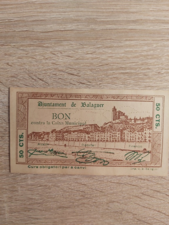50 Céntimos Balaguer, 1937, (Verdadero o falso?) 20200557