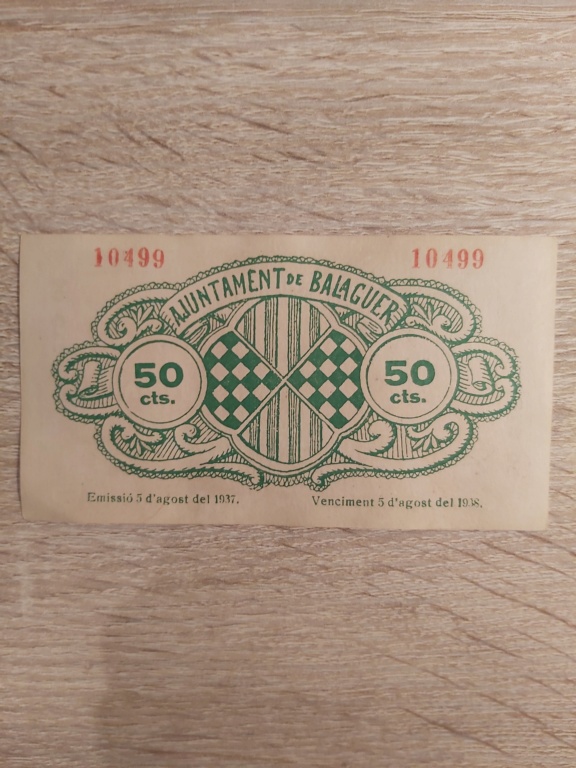50 Céntimos Balaguer, 1937, (Verdadero o falso?) 20200558
