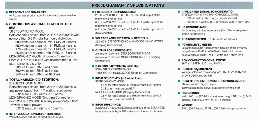 Accuphase P300L Power Amp  Accuph15