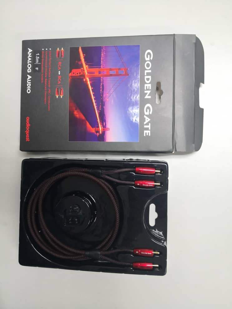 Audioquest Golden Gate RCA Cable 1.5M (New Open Box for Testing) Sold Audioq11