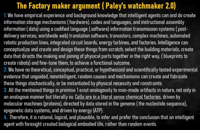 Abiogenesis: The factory maker argument Abioge20