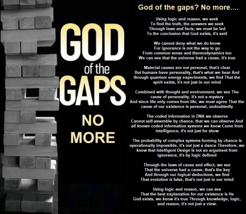 Gaps: God of the gaps and incredulity,a justified refutation of ID arguments?   Sem_tz99