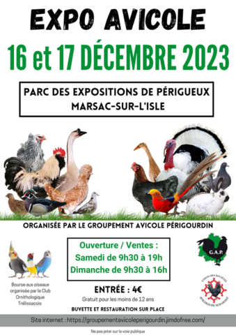 Marsac-sur-l'Isle (24) - (Exposition avicole et bourse aux oiseaux)