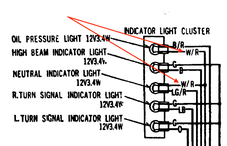 [résolu]GL1000 1976 - court-circuit fusible oil temp/neutral/fuel Ampoul10