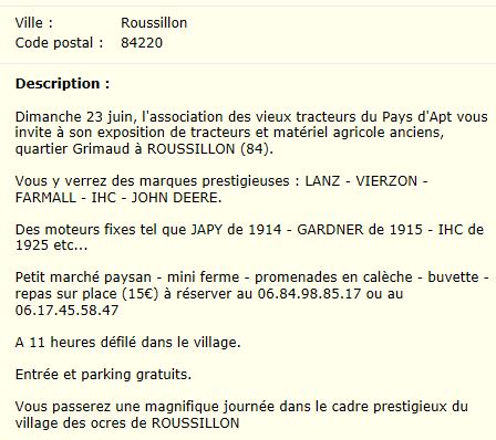 à ROUSSILLON ( Vaucluse) ce Dimanche Captu665