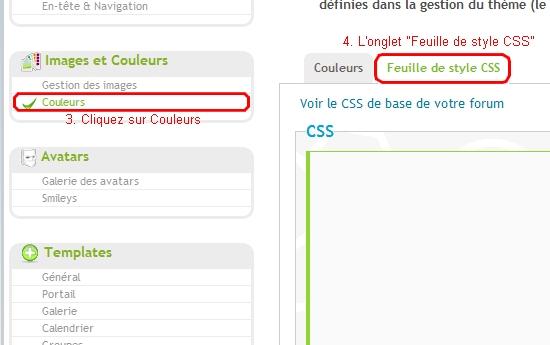 Comment placer un code CSS dans le style de son Forumactif ? Tuto1-11