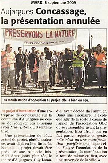 Midi Libre 8 septembre 2009