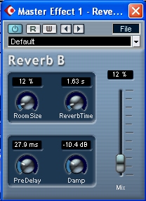 Mixing, effets Reverb10