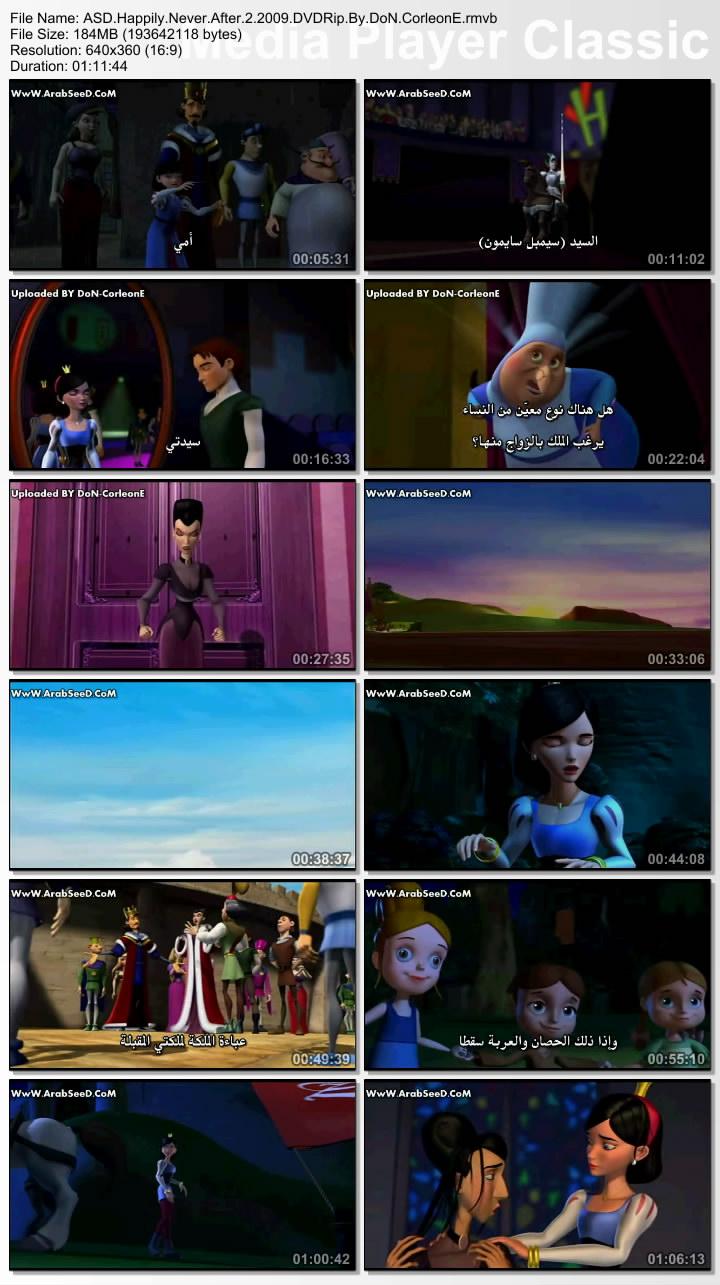    Happily N'Ever After 2 2009  DVDRip  184 MB     227