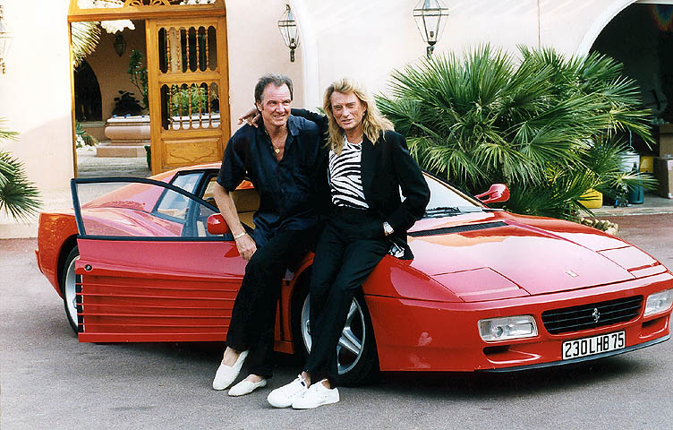 IAN WALLACE et JOHNNY au caraïbe et avec sa voiture de l'epoque! Johnny13