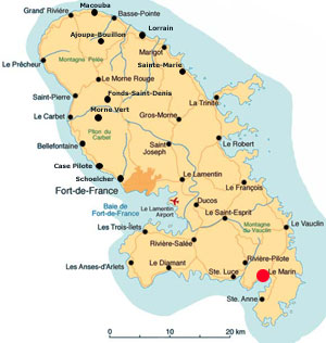 Martinique -le Diamant- le Marin Carte-11