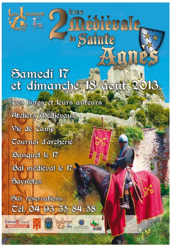 [17 et 18/08/2013] 2ème Fête Médiévale de Sainte Agnès aux couleurs de la FFM Affich10