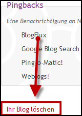 Blog nicht mehr zu finden -> Blog lschen Blog_l10