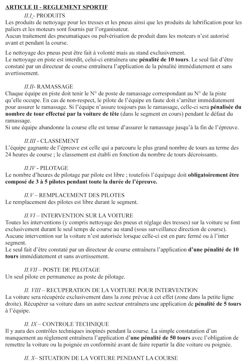 24 HEURES DE BORDEAUX 21-22 NOVEMBRE Reglem11