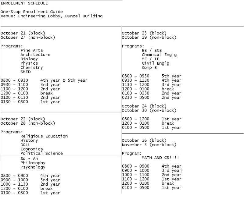 Enrollment Schedule & Flow Enroll11