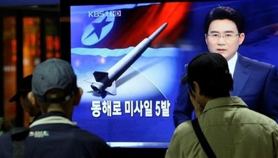 Report: North Korea fires 5 short-range missiles Capt_a13