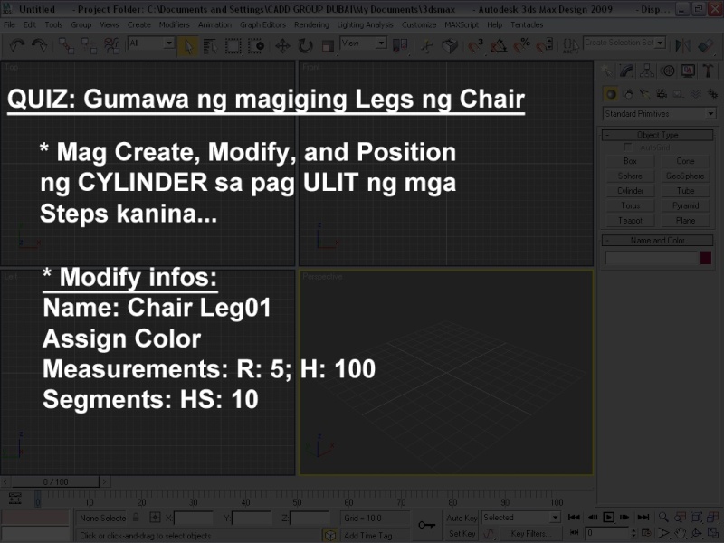 3ds Max Intro to Modeling: Chair 5_tif14