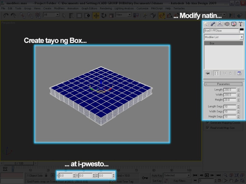 3ds Max Intro to Modeling: Using Bend, Twist, Taper & FFD Box Ffd_bo10