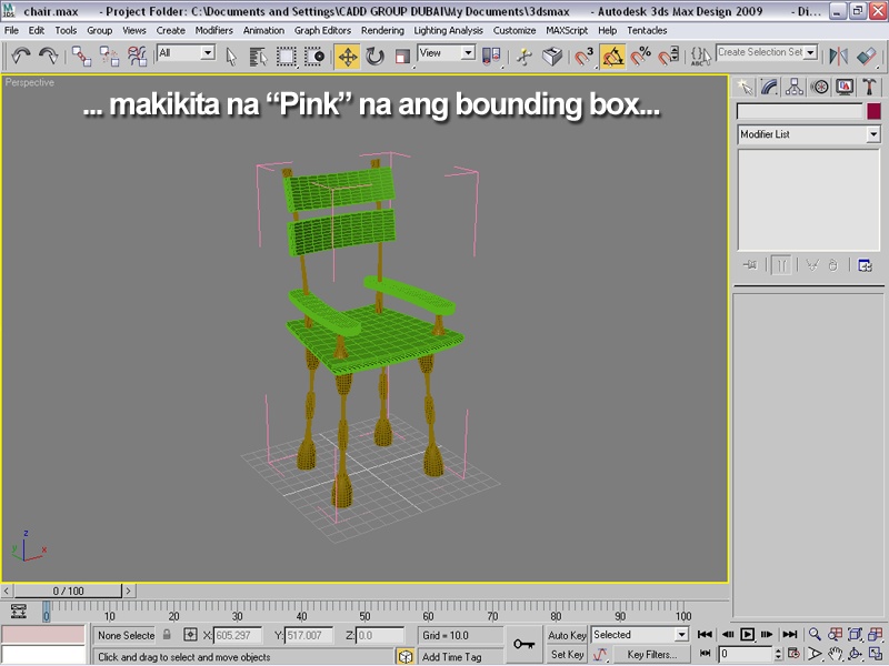 3ds Max Intro to Modeling: Chair Modify14