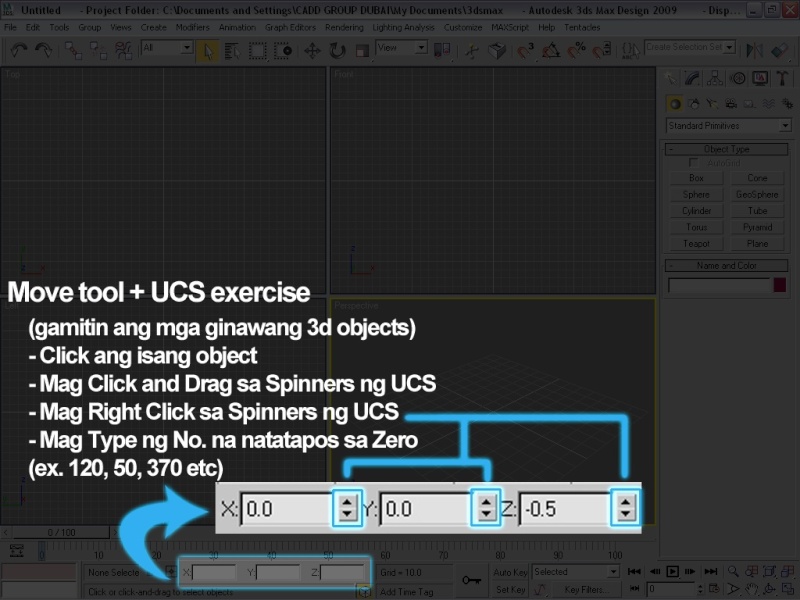 3ds Max Intro: Creation, Tools, and UCS Move_u10