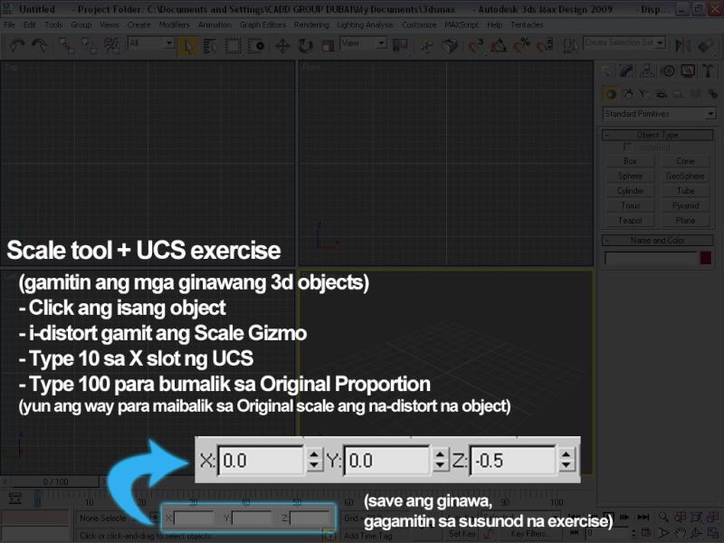 3ds Max Intro: Creation, Tools, and UCS Scale_12