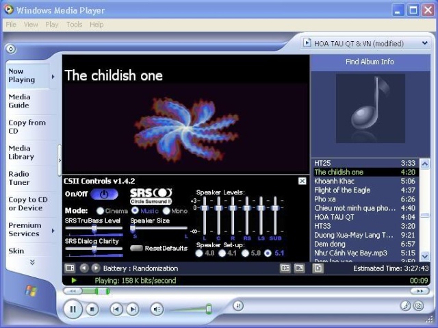 Windows Media Player Dolby Surround 5.1 III Plugin 1.4.2.0 - Giả lập âm thanh vòm 5.1 Csii10