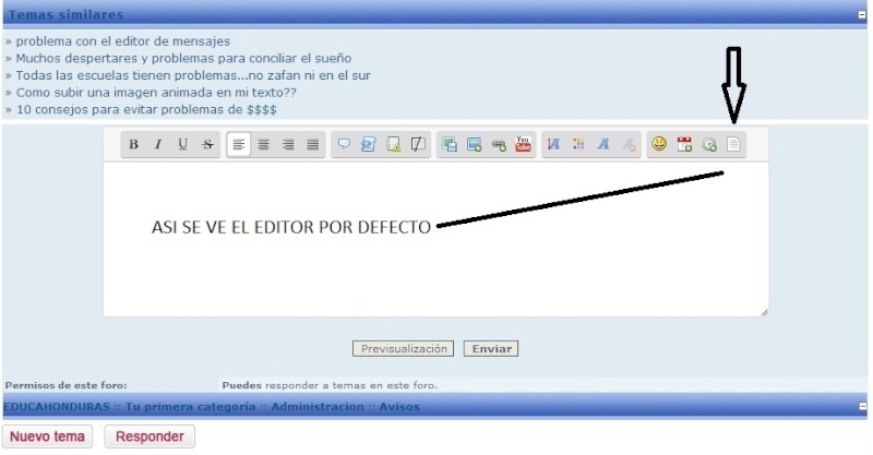 Problemas con editor de texto Editor10