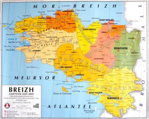 Carte De La Bretagne En Breton