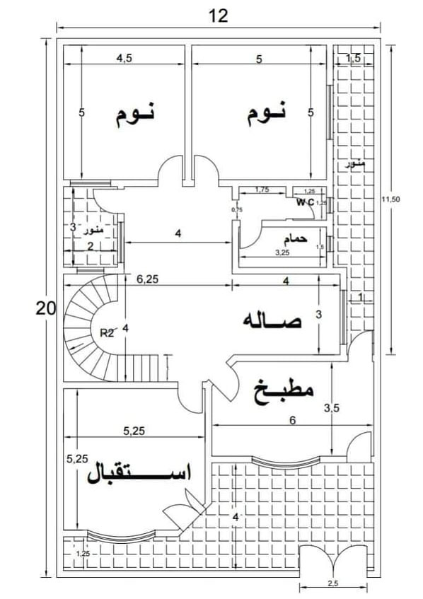 خرائط دور سكنية متنوعة 824