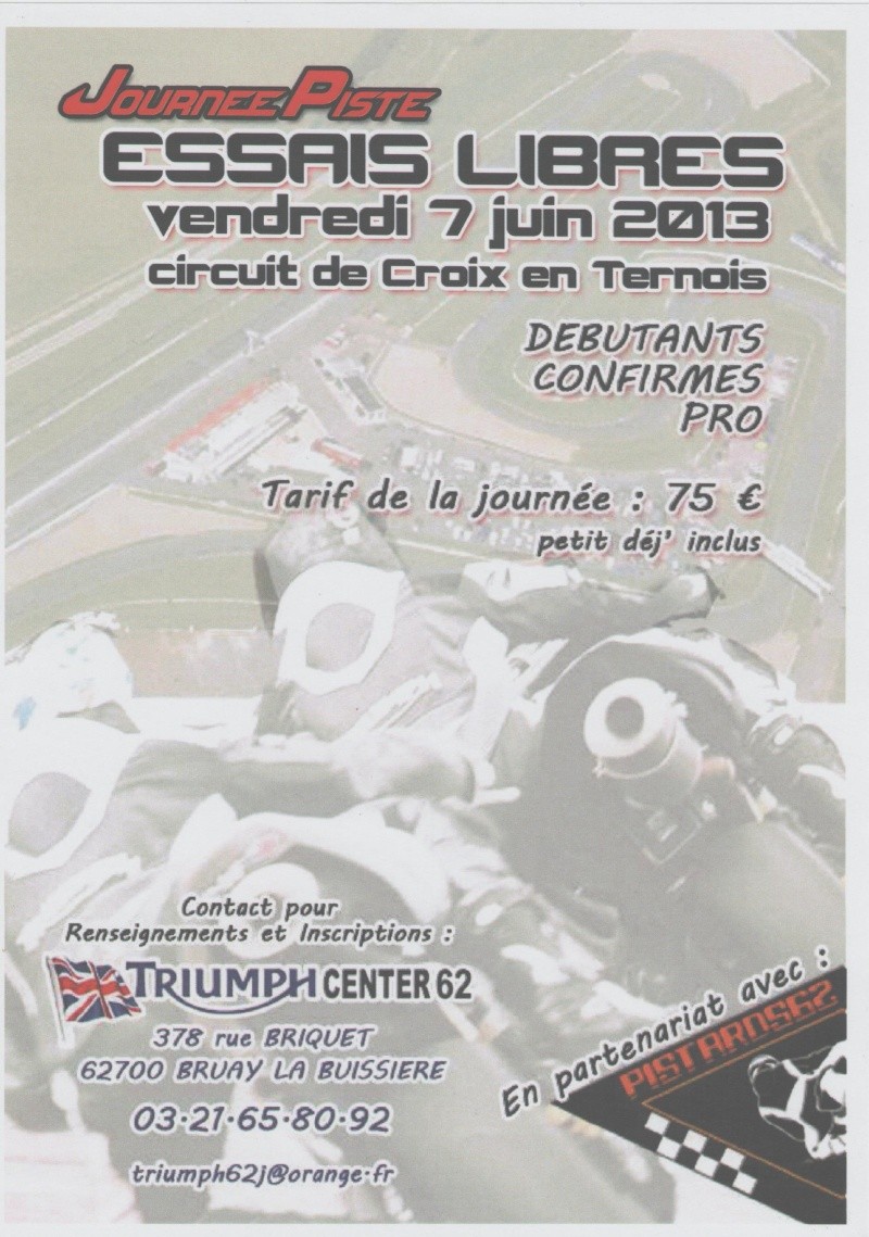 essai libre moto sur le nouveau circuit de croix en ternois le 7 juin 2013  avec les pistards62 - Carole => Journées libres et organisées - Motards