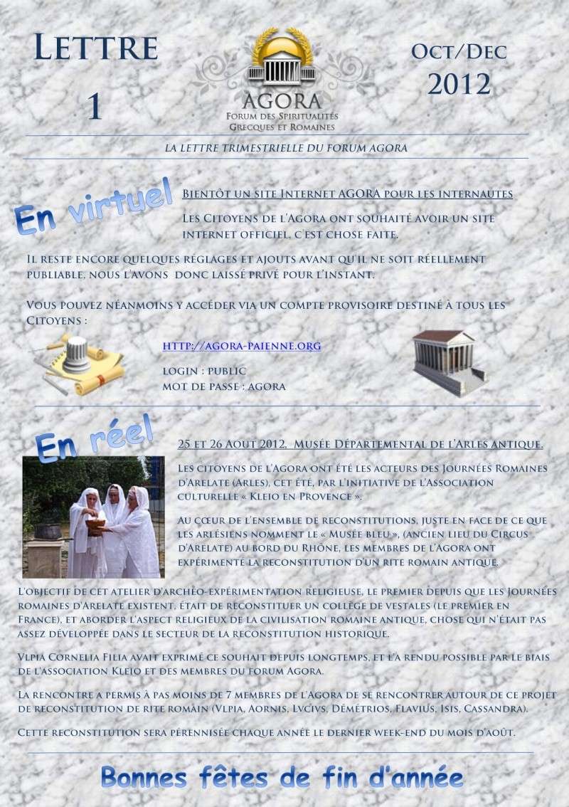 Les Lettres AGORA (Newsletters) Lettre10