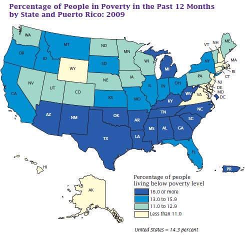 Choosing A Good State To Live MAPS Povert10