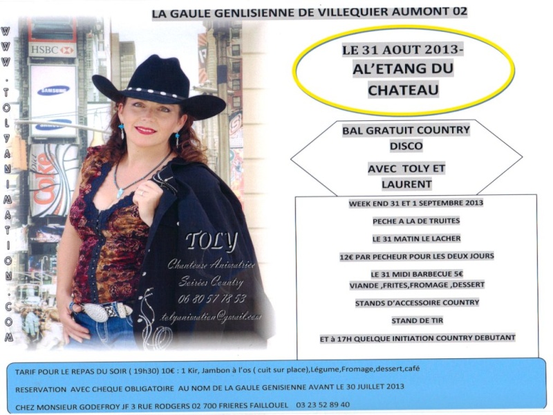 2013-08-31 - (02) La  Gaule Genlisienne de Villequier Aumont  - Bal gratuit Country Disco Aout2012