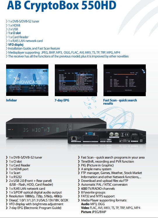 Ab Cryptobox receivers presentation 550hd10