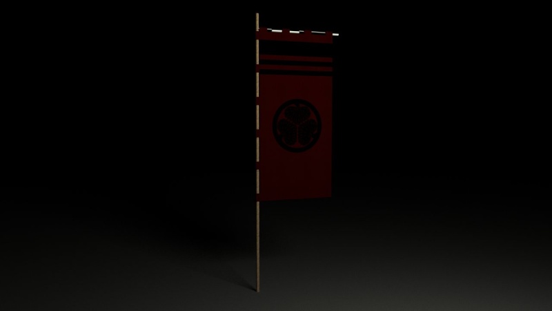 Samurai Flagge - Cloth Simulation in Maya 3_more10