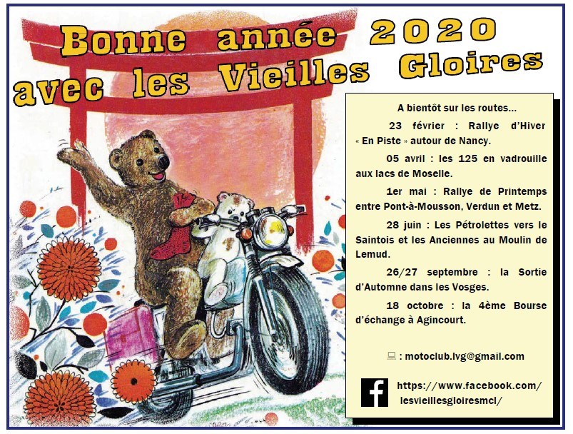 EVENEMENTS MOTOS ANCIENNES Calendrier évènementiel des Grands-Mères Motos Montmorillonnaises 2020na15