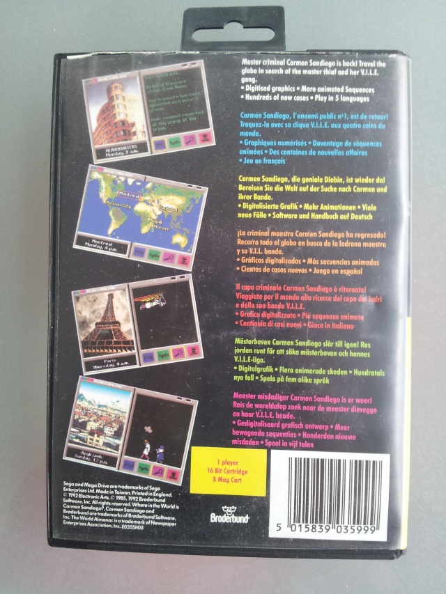 (ESTIM) jeu Megadrive Where in the World is Carmen Sandiego 20130411
