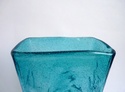 Textured Blue Bubble Glass Vase Blueva11