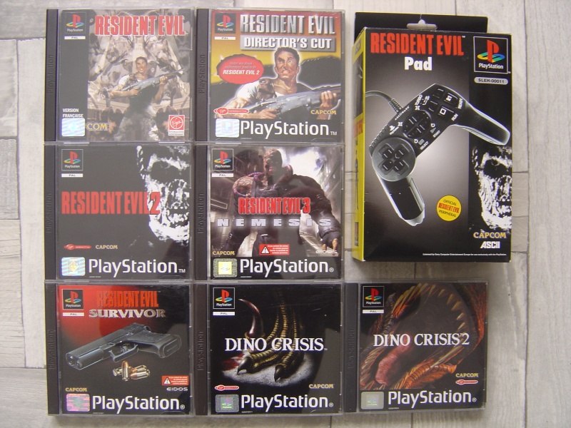 Série complète Resident Evil Ps1 + guides et accessoire, série Ps2 Dsc01102