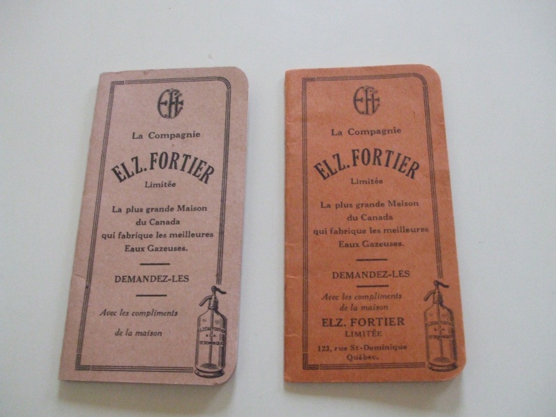 Carnets et liste de prix Fortier Dscf2724