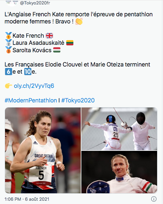LES JO 2020 DE TOKYO PENTATHLON MODERNE FEMMES Cap16624